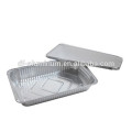 small aluminum foil takeaway container with lid